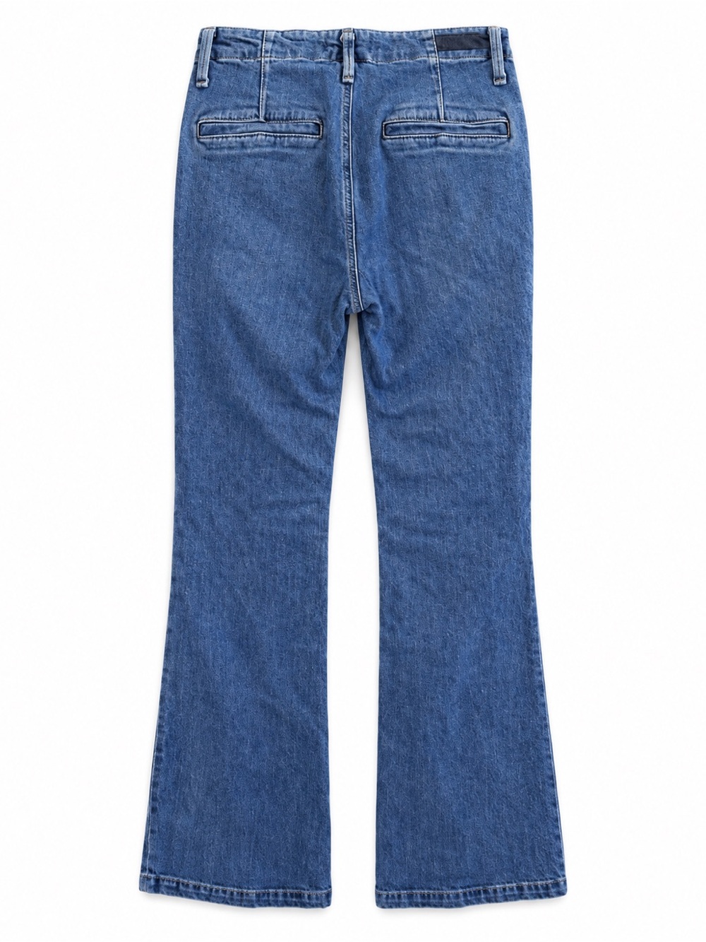 Paige Genevieve Size 26 Belted Wide Leg Jeans Medium Wash Stretch Denim - Picture 3 of 9